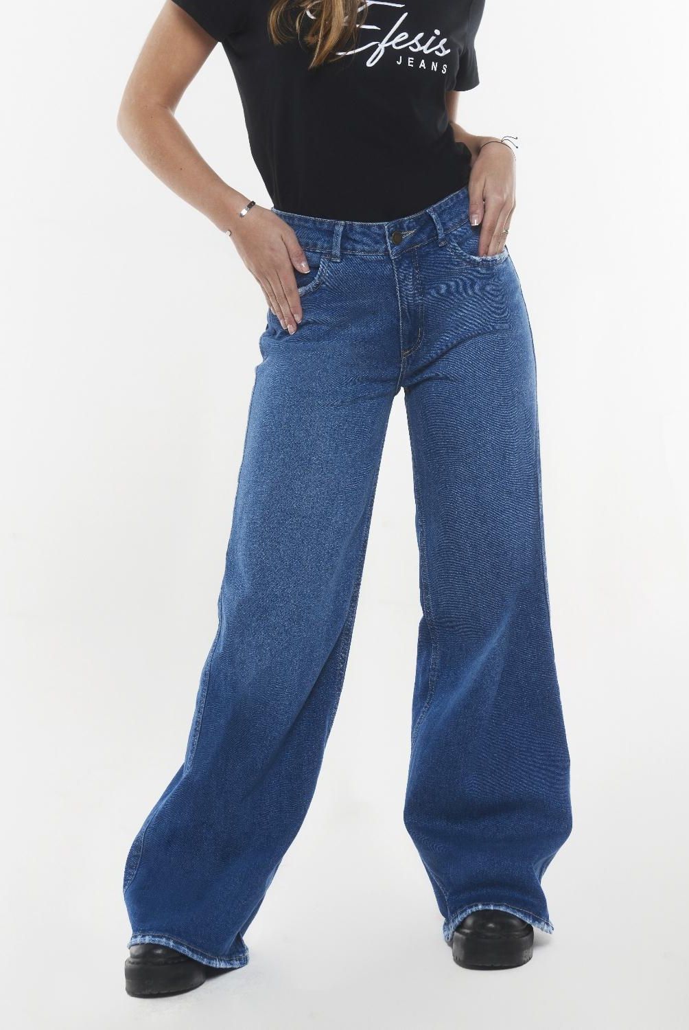 EFESIS - Jeans Palazzo Tiro Medio Mujer Efesis