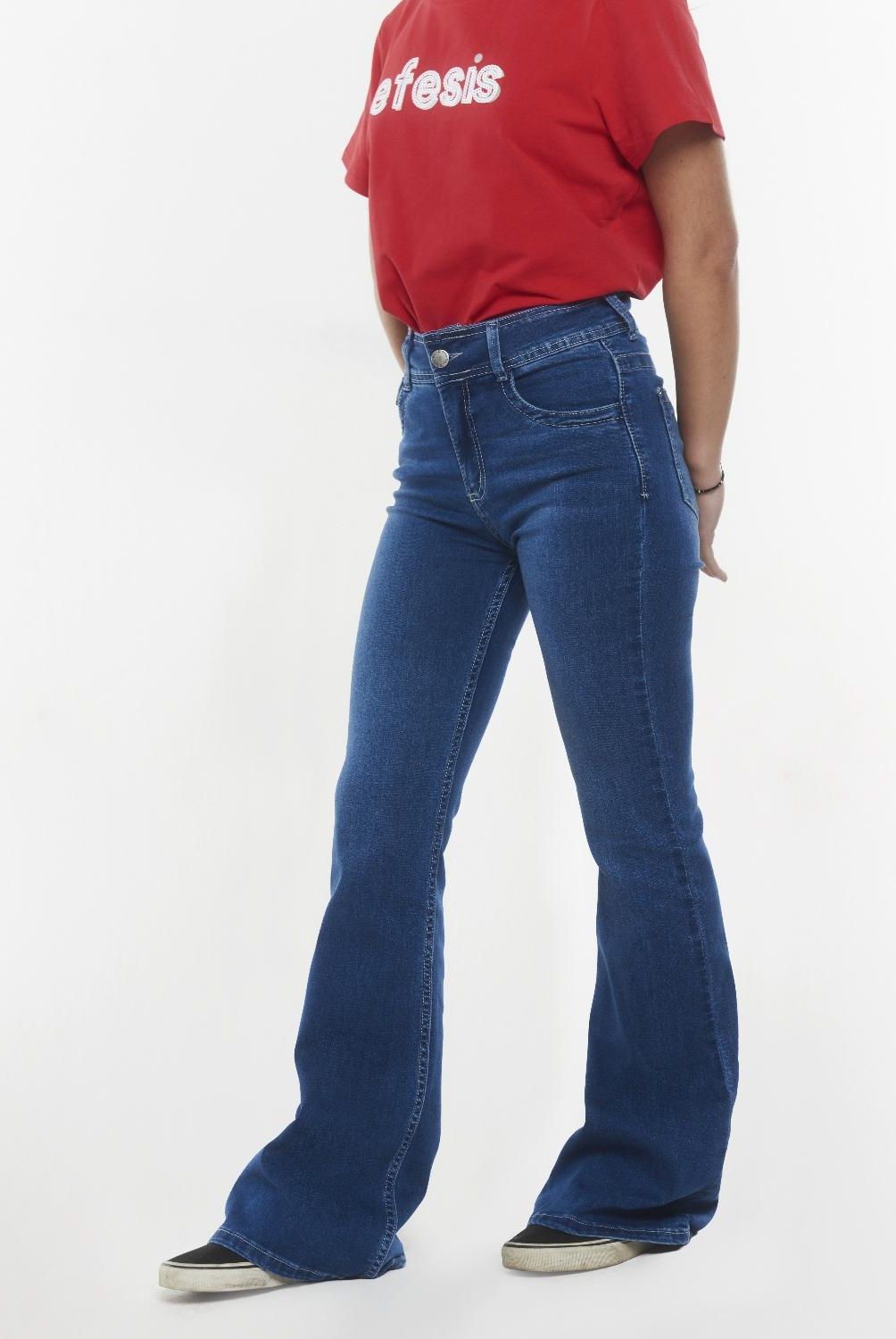 EFESIS - Jeans Flare Tiro Medio Mujer Efesis