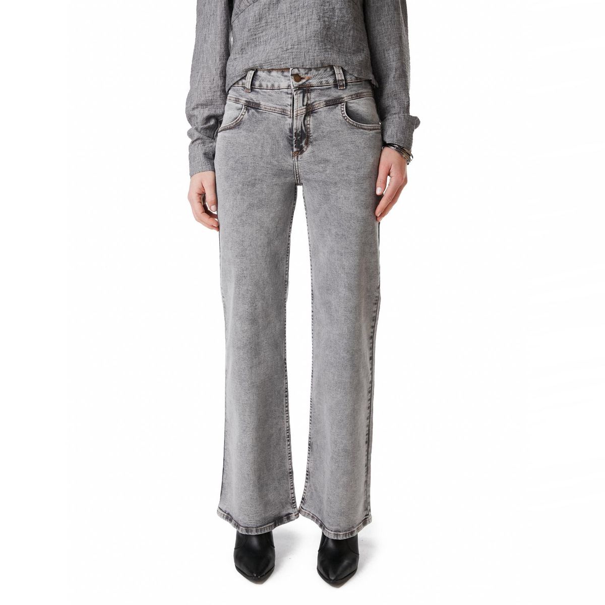 EFESIS - Jeans Wide Leg Tiro Medio Mujer Efesis