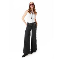 Jeans Wide Leg Tiro Medio Mujer