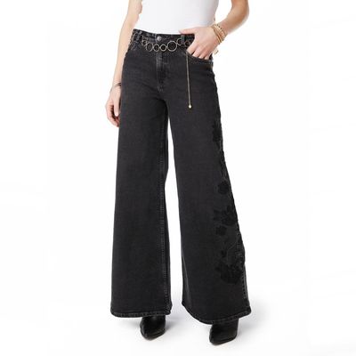 Imagen 2 del producto Jeans Wide Leg Tiro Medio Mujer