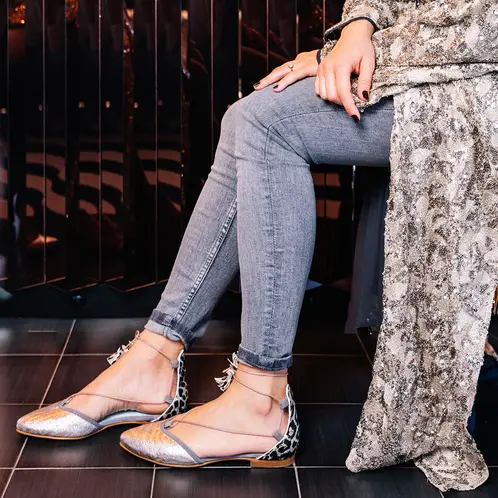 DE FLORES Y FLOREROS - Ballerina Mujer Plateado Dfyf