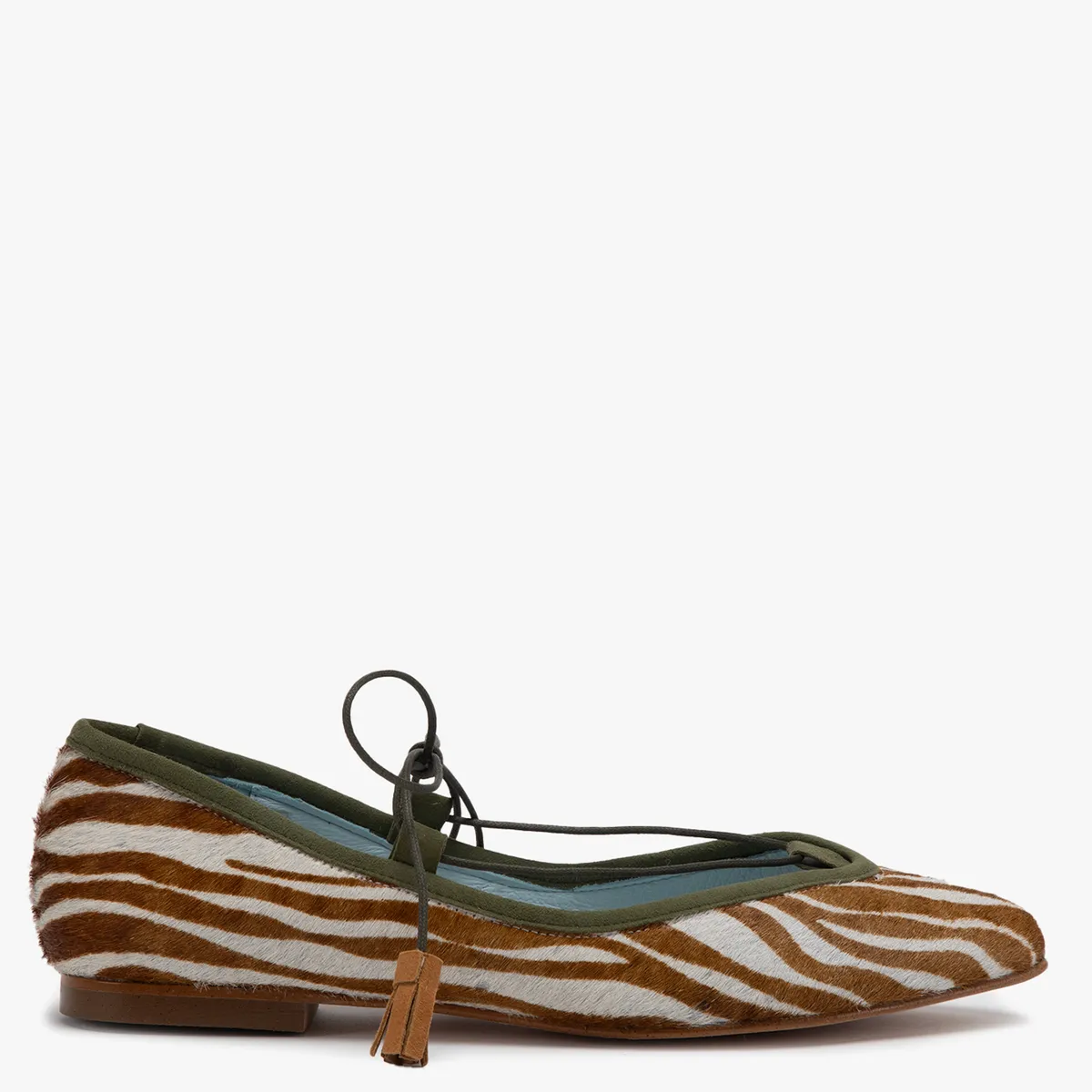 DE FLORES Y FLOREROS - Ballerina Mujer Cuero Animal Print