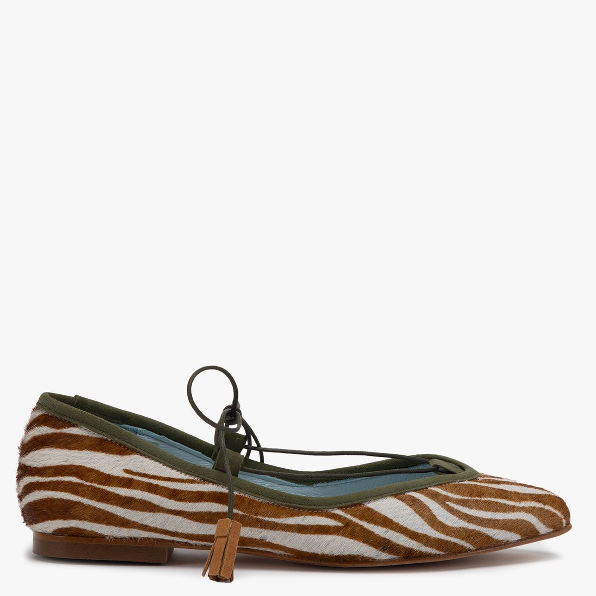 DE FLORES Y FLOREROS - Ballerina Mujer Cuero Animal Print