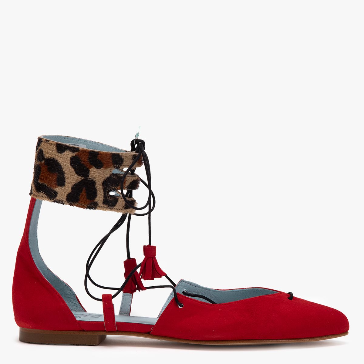 DE FLORES Y FLOREROS - Ballerina Mujer Cuero Rojo