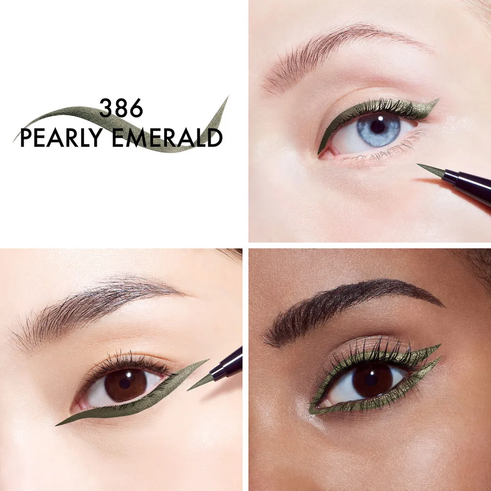 Diorshow Liquid Liner - Eyeliner rotulador color intenso y waterproof - 386 Pearly Emerald, foto 4