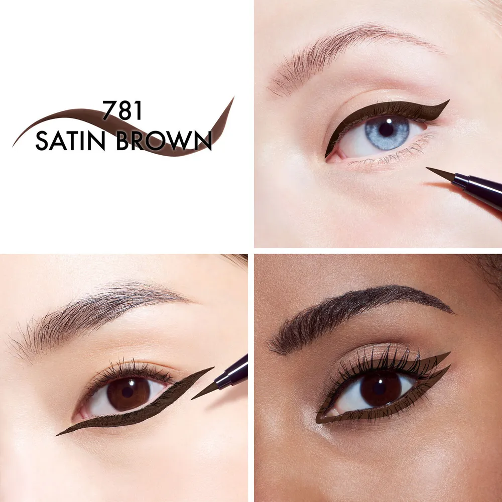 Diorshow Liquid Liner - Eyeliner rotulador color intenso y waterproof - 781 Satin Brown, foto 4