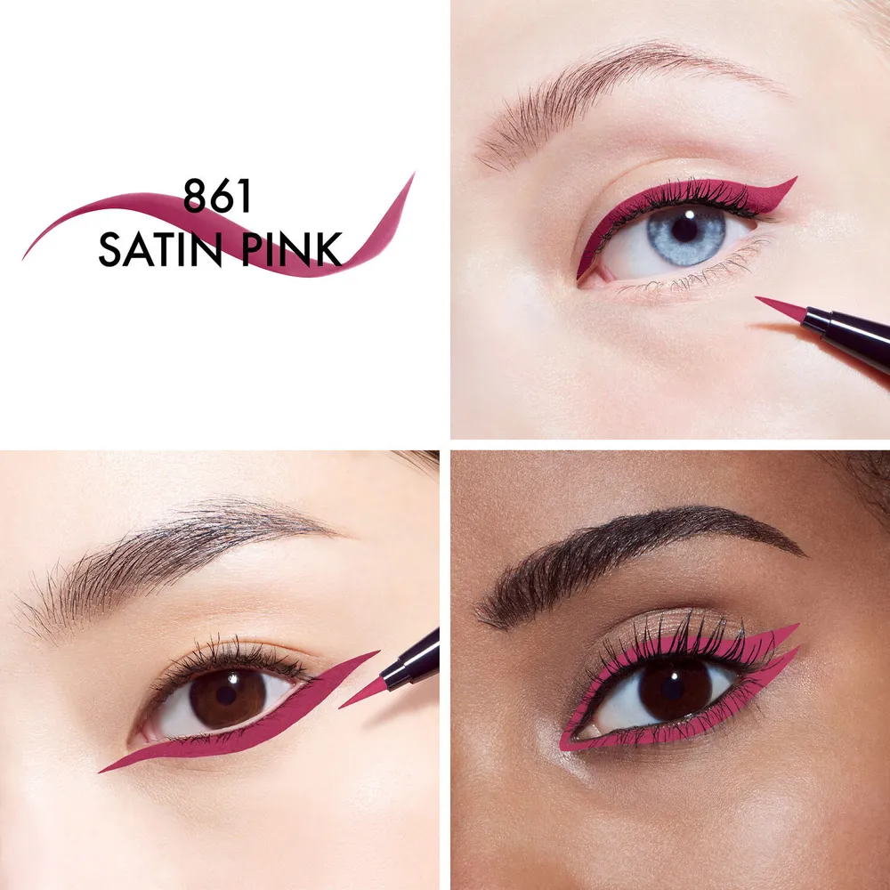 Diorshow Liquid Liner - Eyeliner rotulador color intenso y waterproof - 861 Satin Pink, foto 4