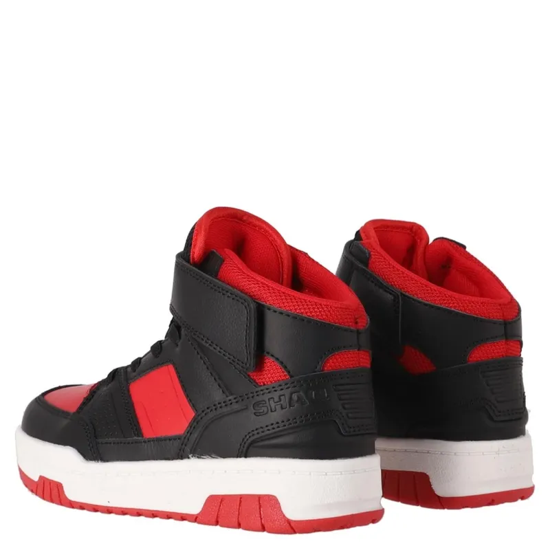 SHAQ - Zapatilla Urbana Hombre Cuero Rojo Shaq