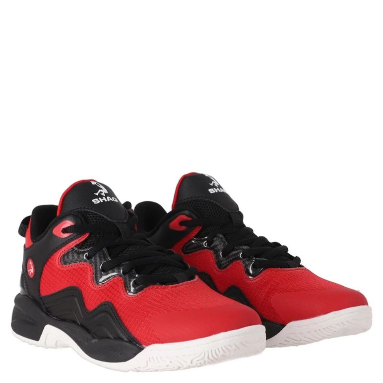 SHAQ Zapatilla Urbana Hombre Cuero Rojo
