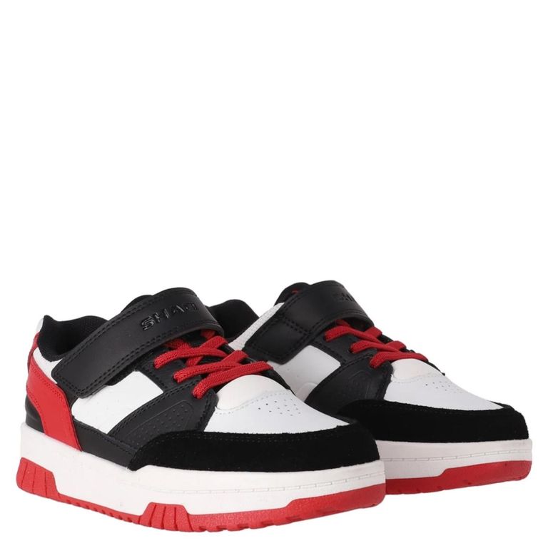 Zapatilla Urbana Hombre Cuero Rojo