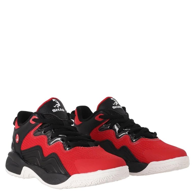 SHAQ Zapatilla Urbana Hombre Cuero Rojo