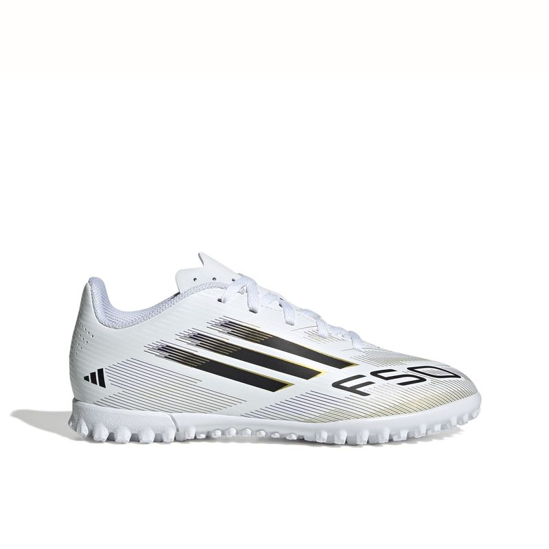 ADIDAS - F50 Club césped artificial Zapatilla de Futbol Niño Blanco Adidas