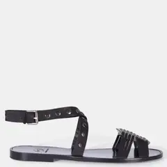 MICUIR - Sandalia Mujer Cuero Negro