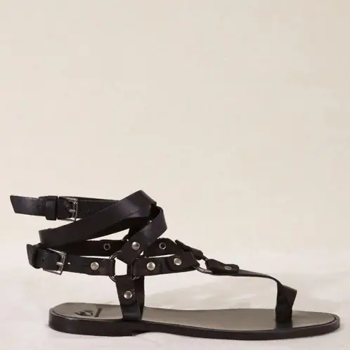 MICUIR - Sandalia Mujer Cuero Negro