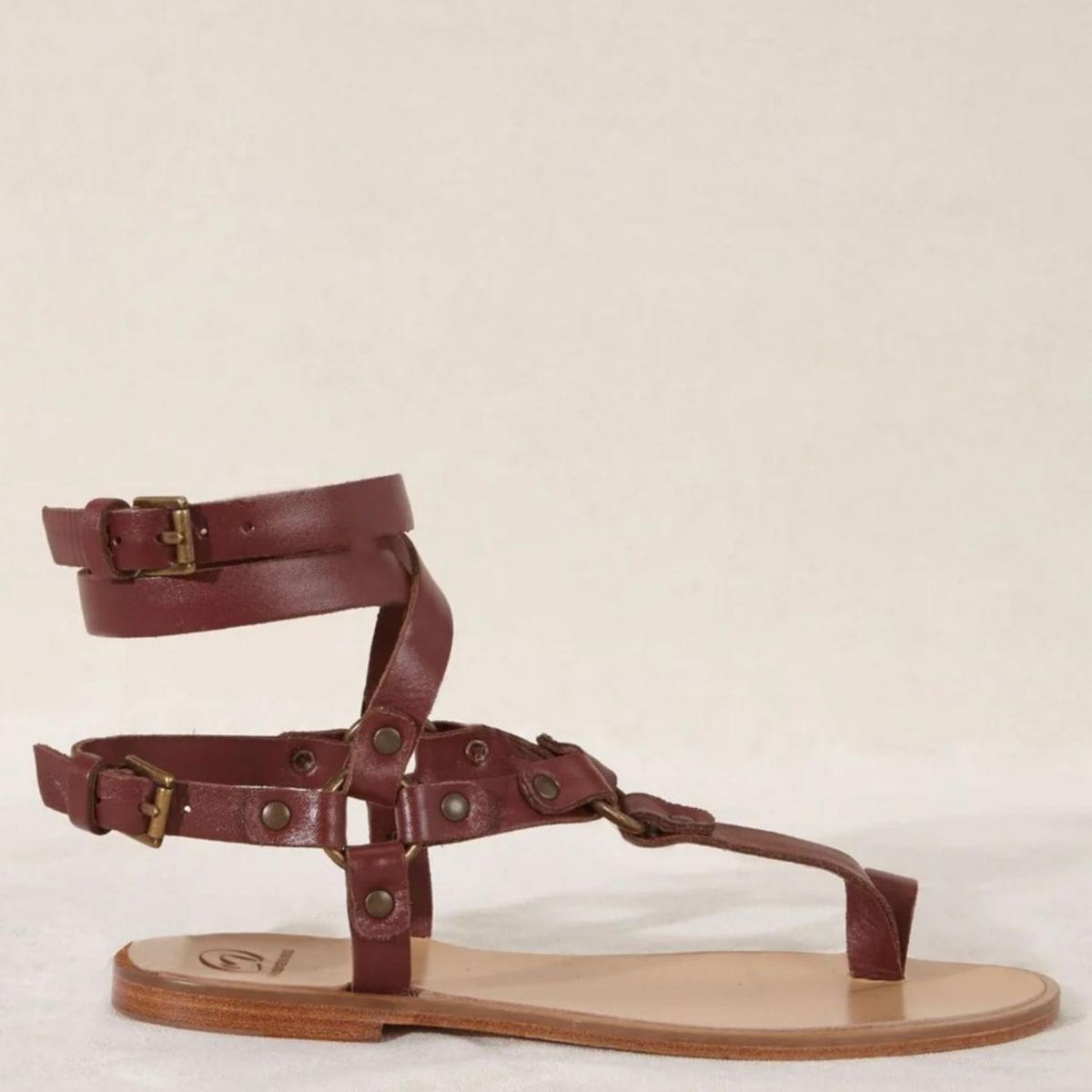 MICUIR - Sandalia Mujer Cuero Café Micuir