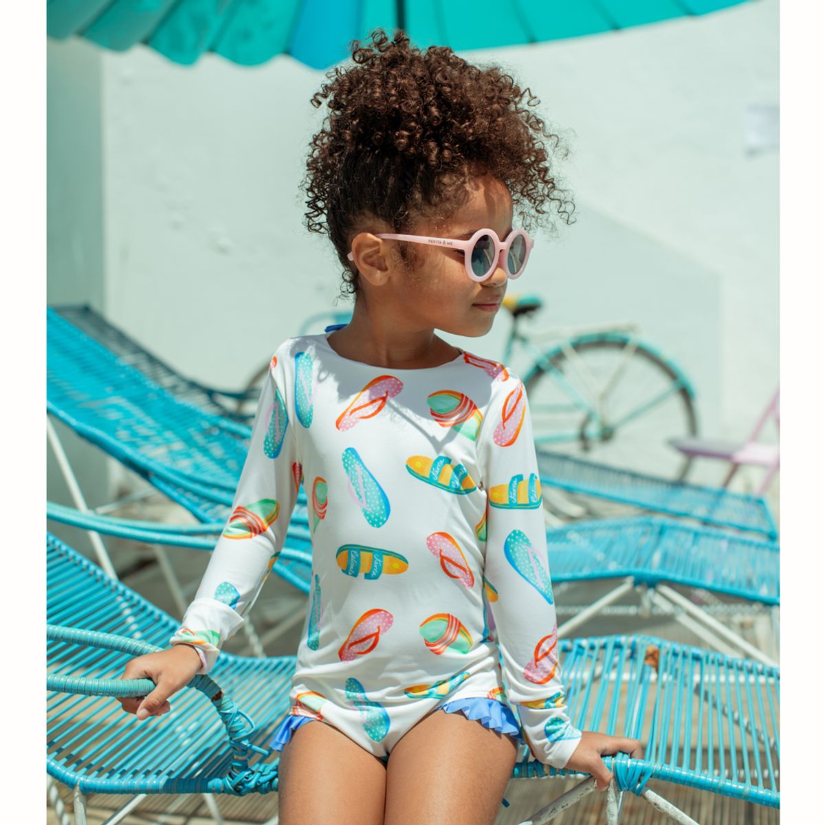 PEPITA&ME - Traje De Baño Niña Manga Larga Protección Uv (Upf50+)