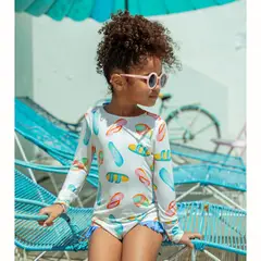 PEPITA&ME - Traje De Baño Niña Manga Larga Protección Uv (Upf50+)