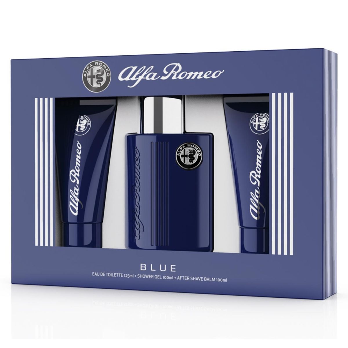 ALFA ROMEO - Set Perfume Alfa Romeo Blue Eau de Toilette 125ml + After Shave Balm 100ml + Shower Gel 100ml