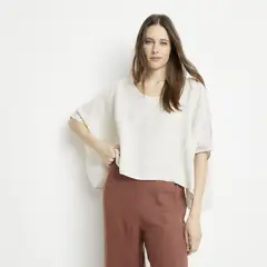 APOLOGY - Blusa Lino Hecha en Italia Mujer