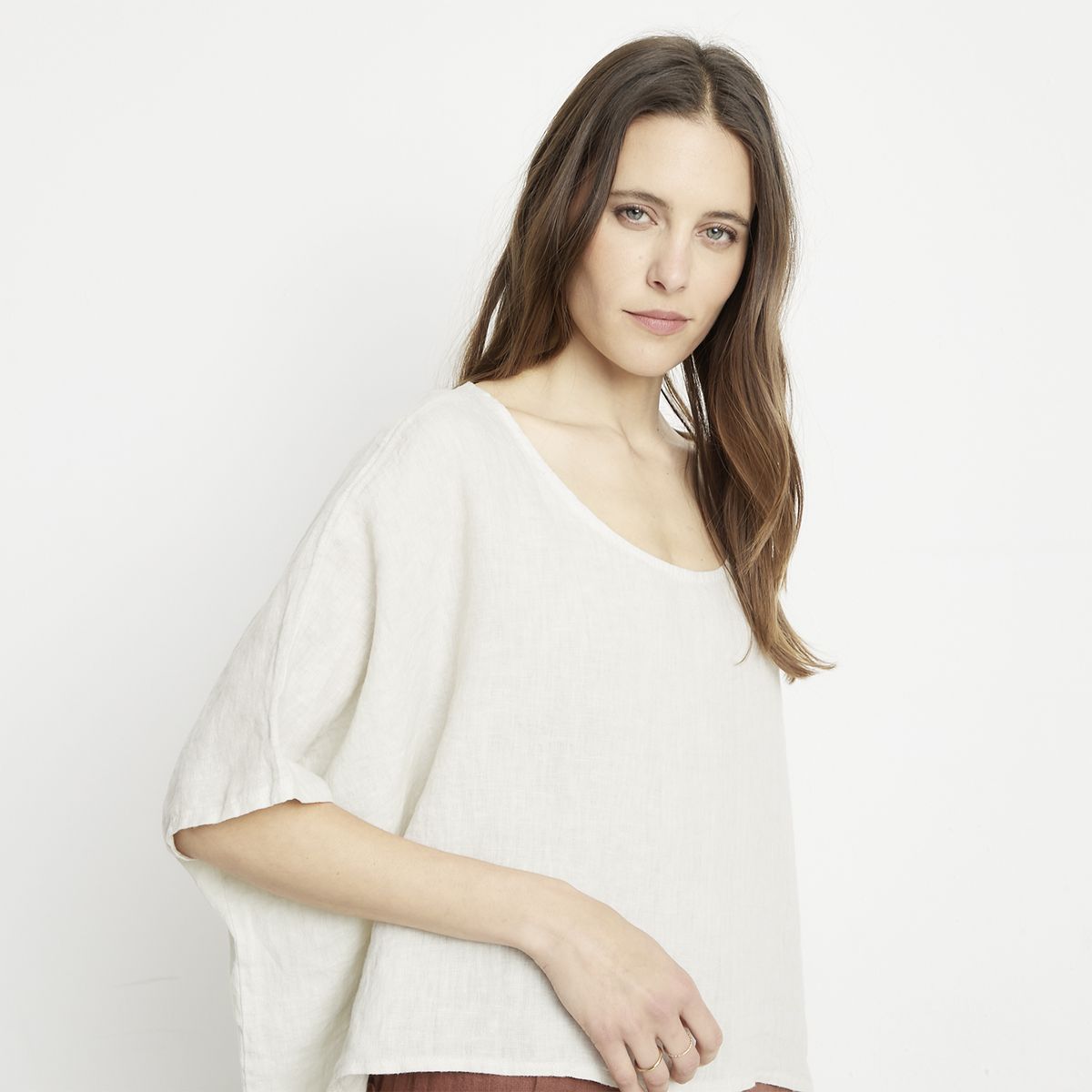 APOLOGY - Blusa Lino Hecha en Italia Mujer Apology