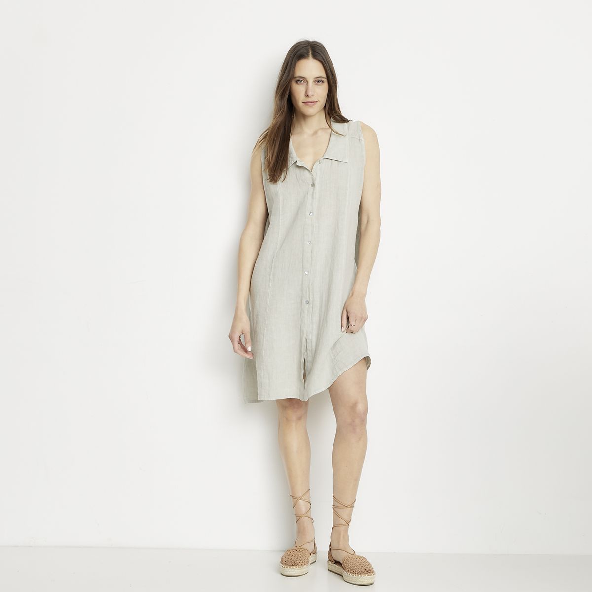 APOLOGY - Vestido Lino Hecho en Italia Mujer Apology