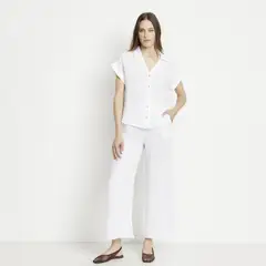 APOLOGY - Pantalón Lino Hecho en Italia Mujer