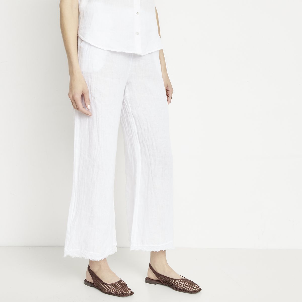 APOLOGY - Pantalón Lino Hecho en Italia Mujer Apology