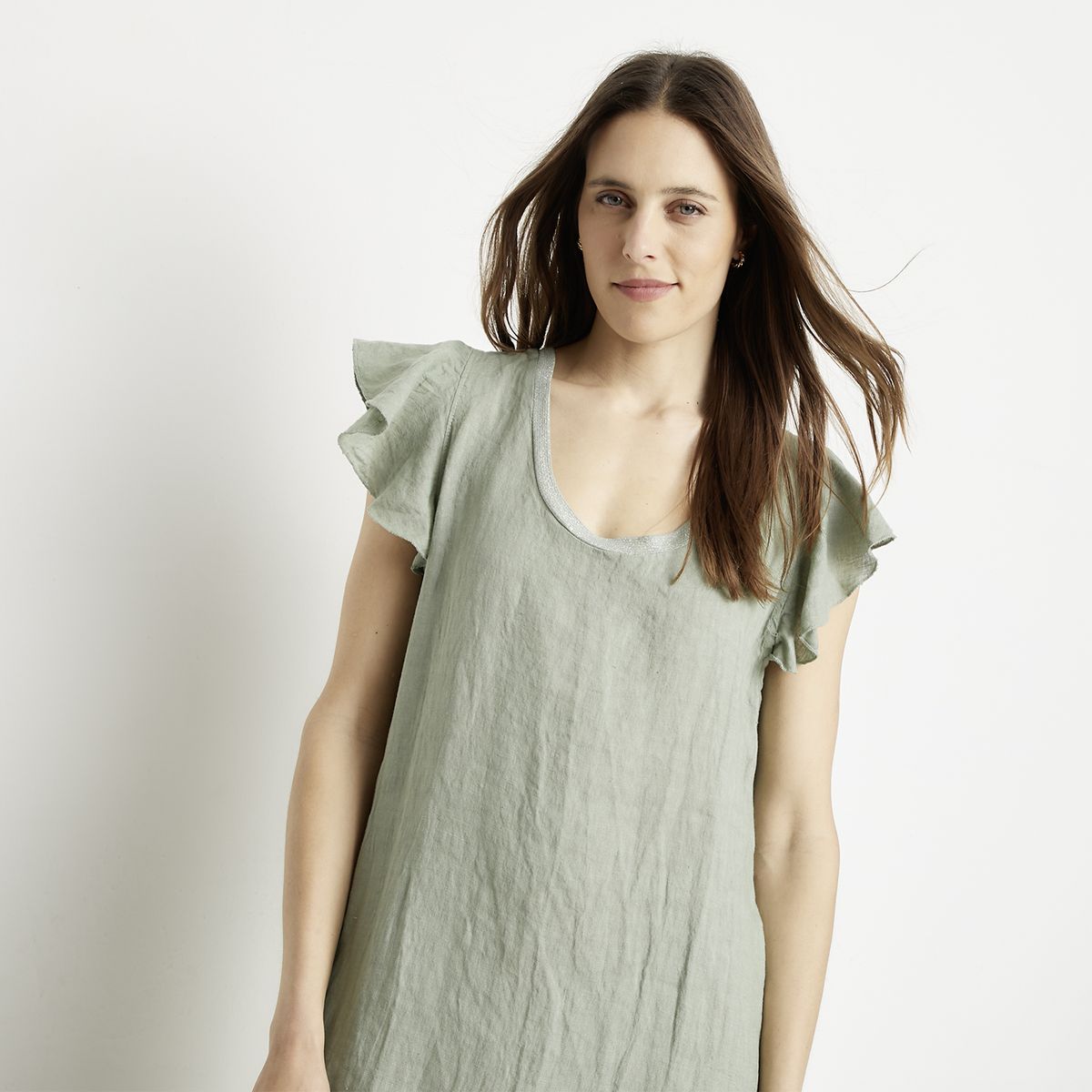 APOLOGY - Vestido Lino Hecho en Italia Mujer Apology