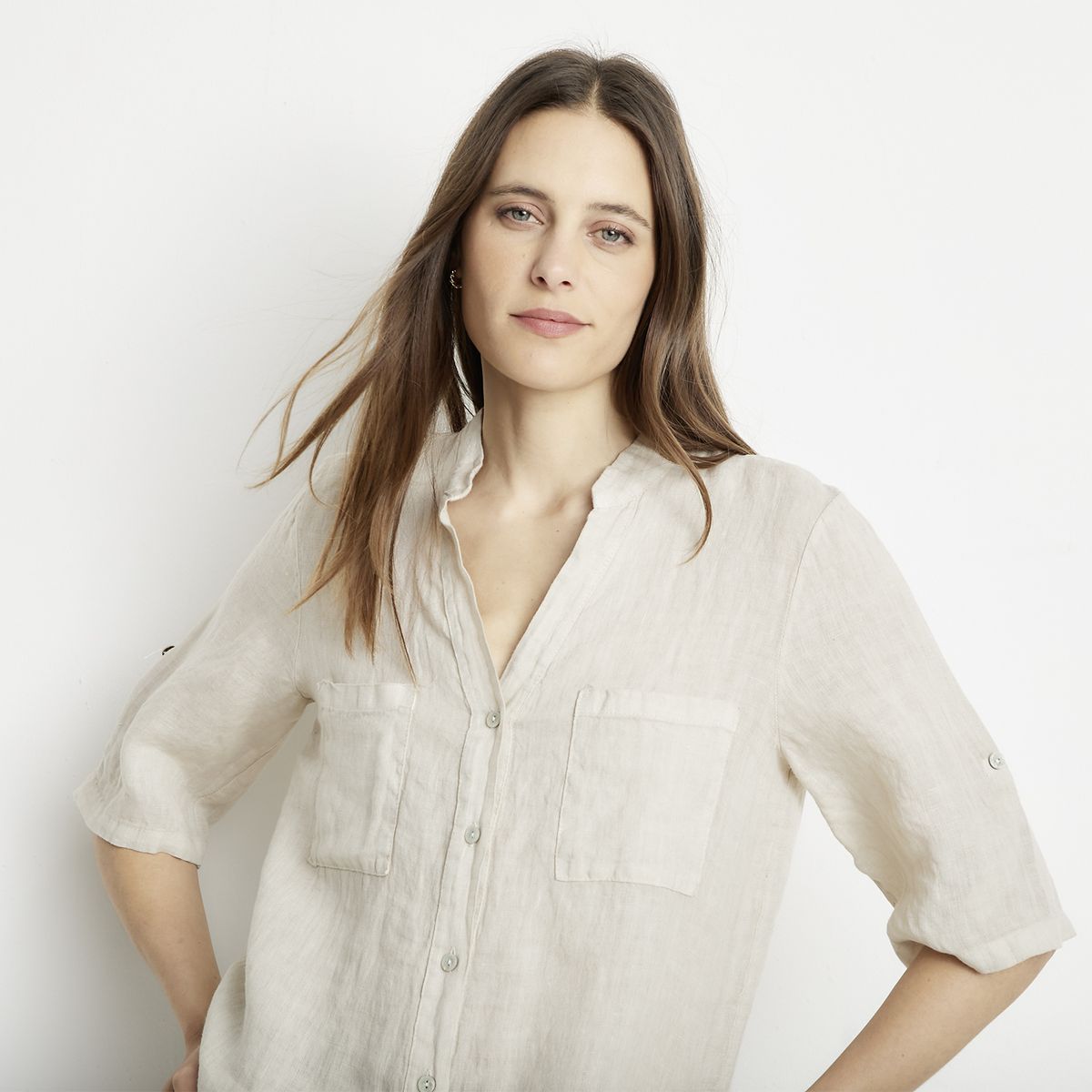 APOLOGY - Blusa Lino Hecha en Italia Mujer Apology