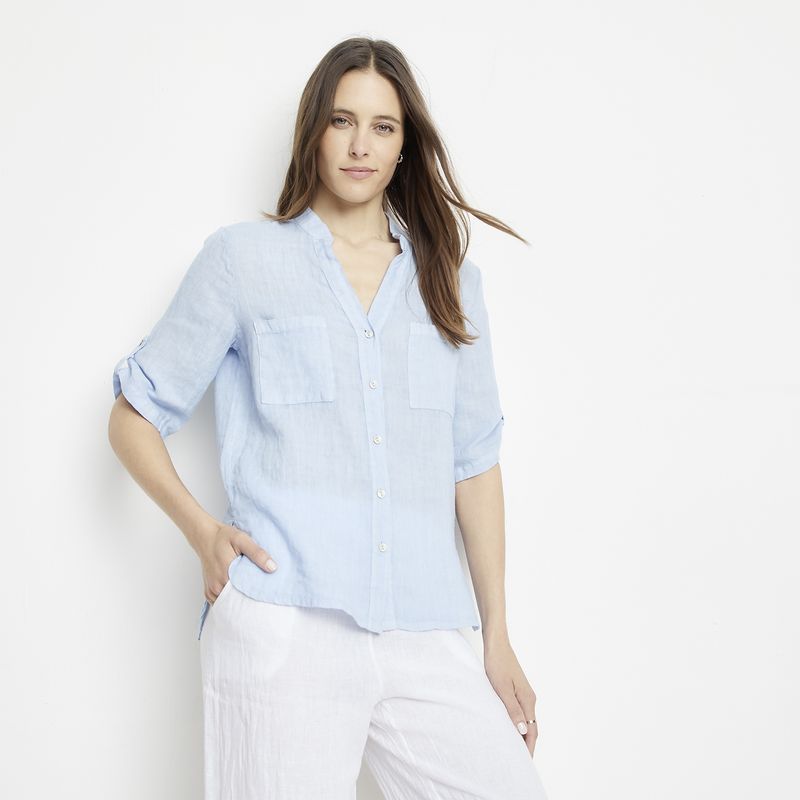 APOLOGY - Blusa Lino Hecha en Italia Mujer Apology