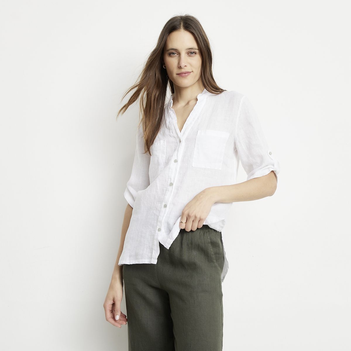 APOLOGY - Blusa Lino Hecha en Italia Mujer Apology