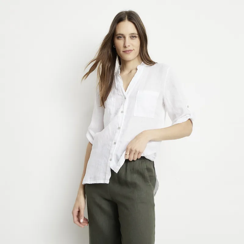 APOLOGY - Blusa Lino Hecha en Italia Mujer Apology