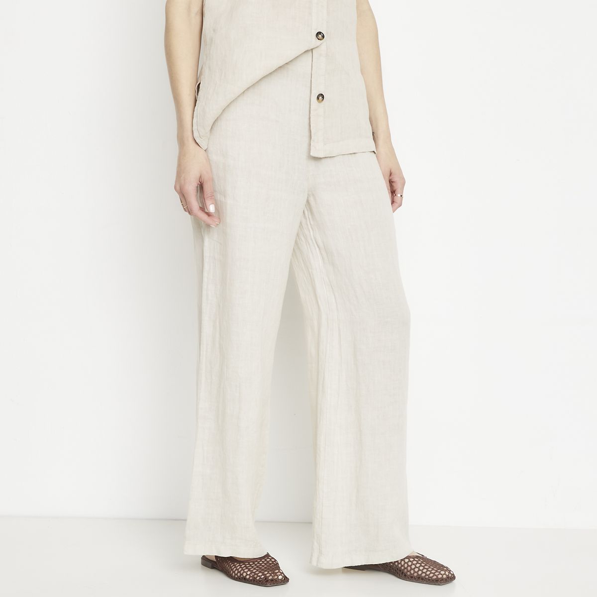 APOLOGY - Pantalón Lino Hecho en Italia Mujer Apology