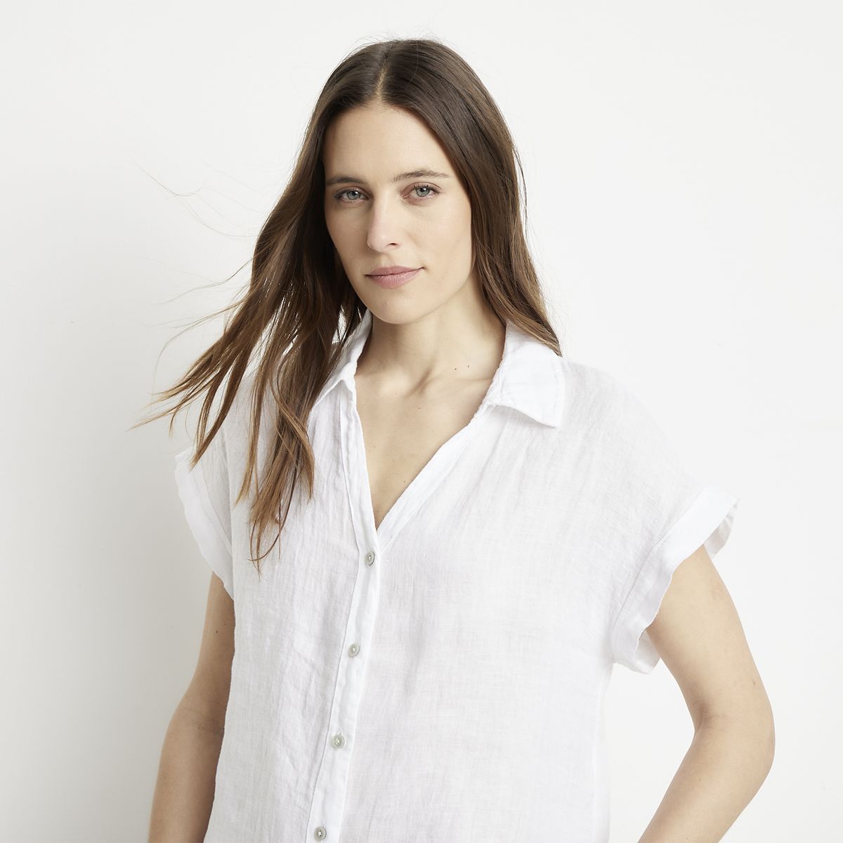 APOLOGY - Blusa Lino Hecha en Italia Mujer Apology