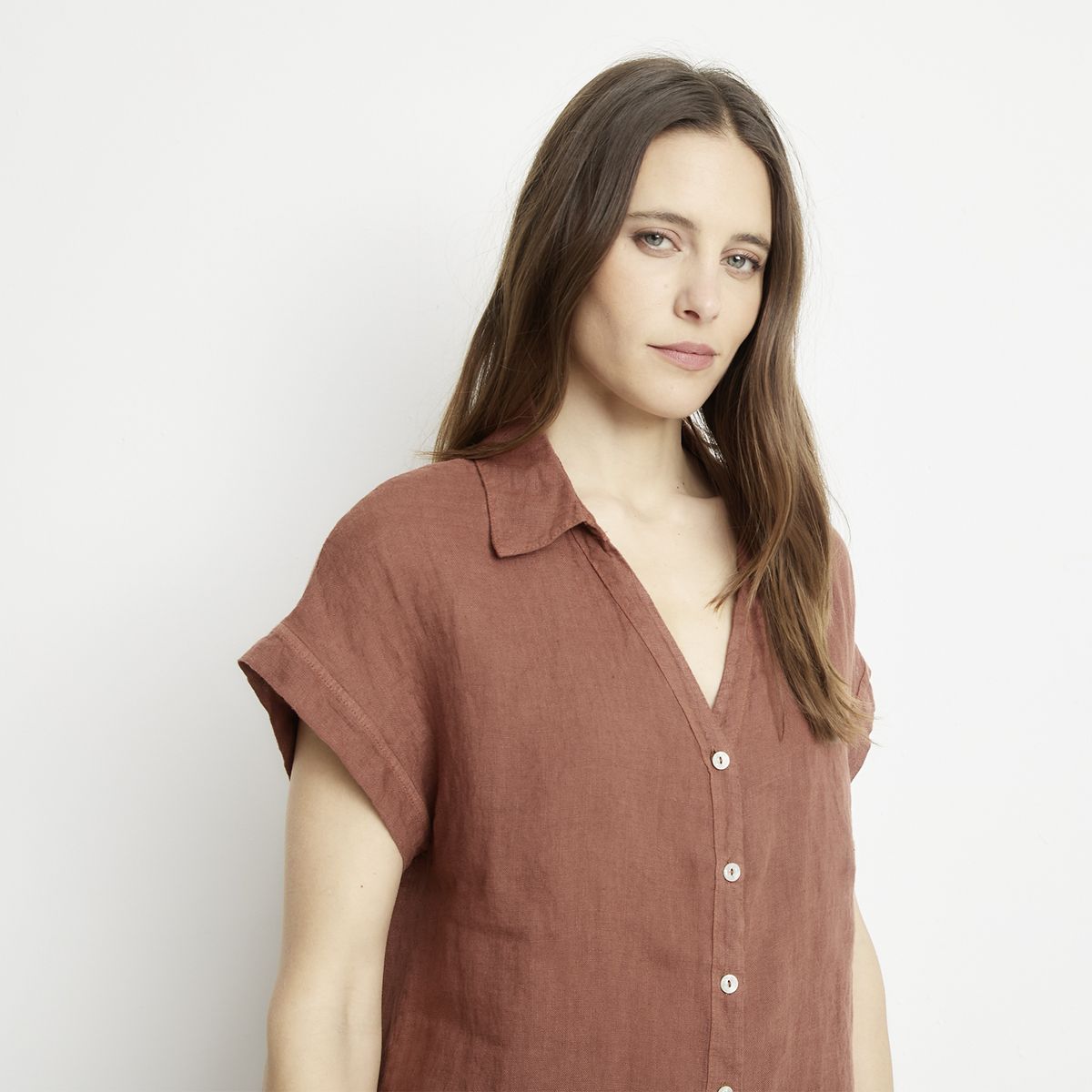 APOLOGY - Blusa Lino Hecha en Italia Mujer Apology