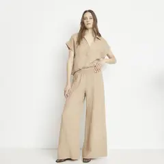 APOLOGY - Pantalón Lino Hecho en Italia Mujer