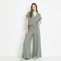 APOLOGY - Pantalón Lino Hecho en Italia Mujer