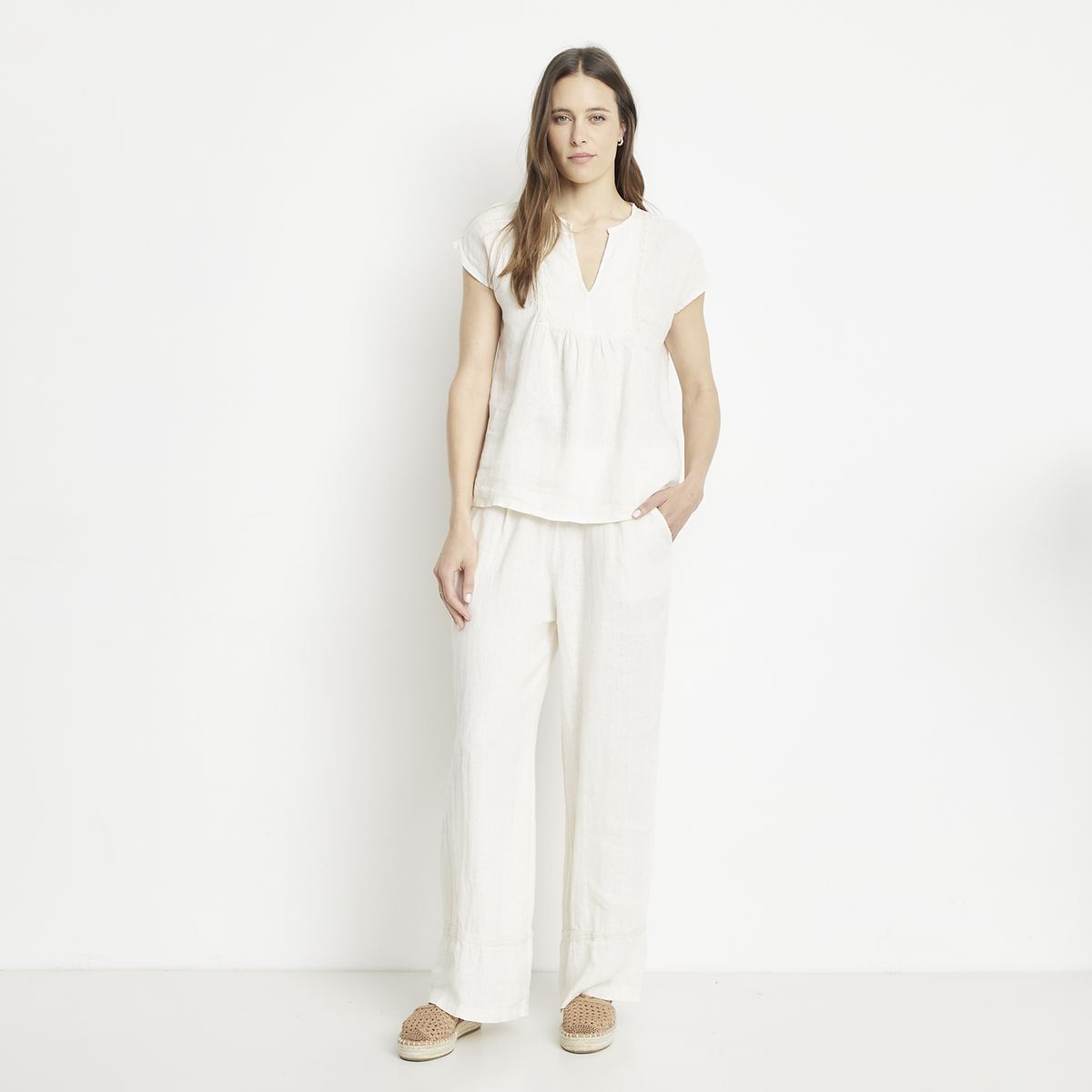 APOLOGY - Pantalón Lino Hecho en Italia Mujer Apology