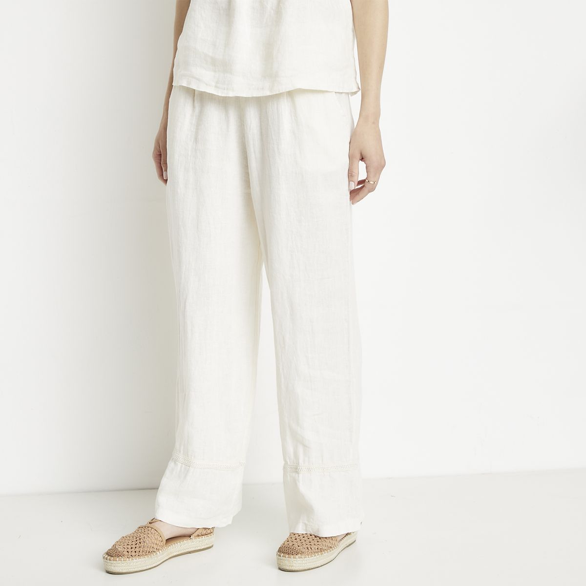 APOLOGY - Pantalón Lino Hecho en Italia Mujer Apology