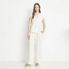 APOLOGY - Pantalón Lino Hecho en Italia Mujer
