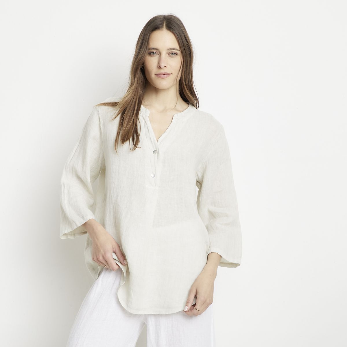 APOLOGY - Blusa Lino Hecha en Italia Mujer Apology