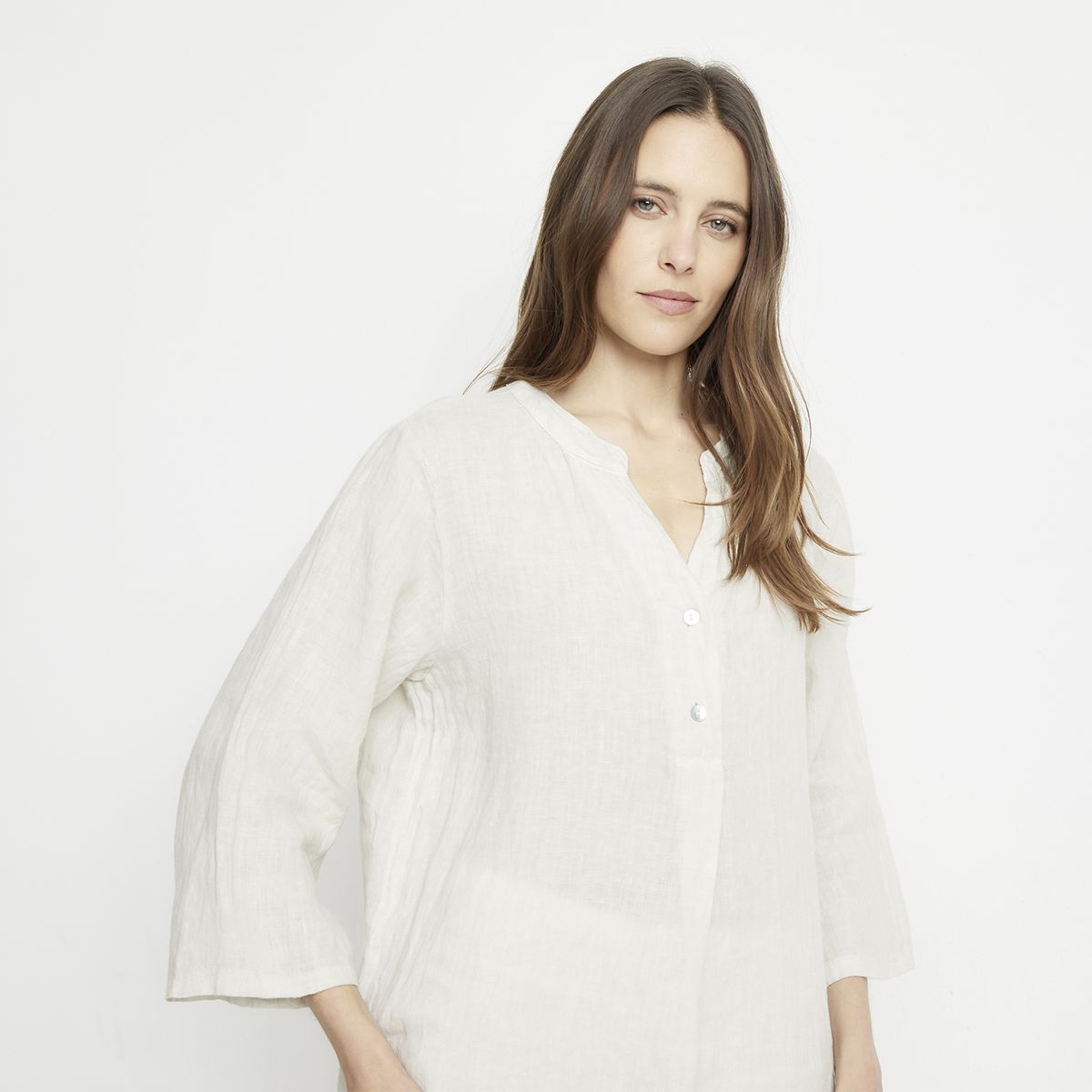 APOLOGY - Blusa Lino Hecha en Italia Mujer Apology