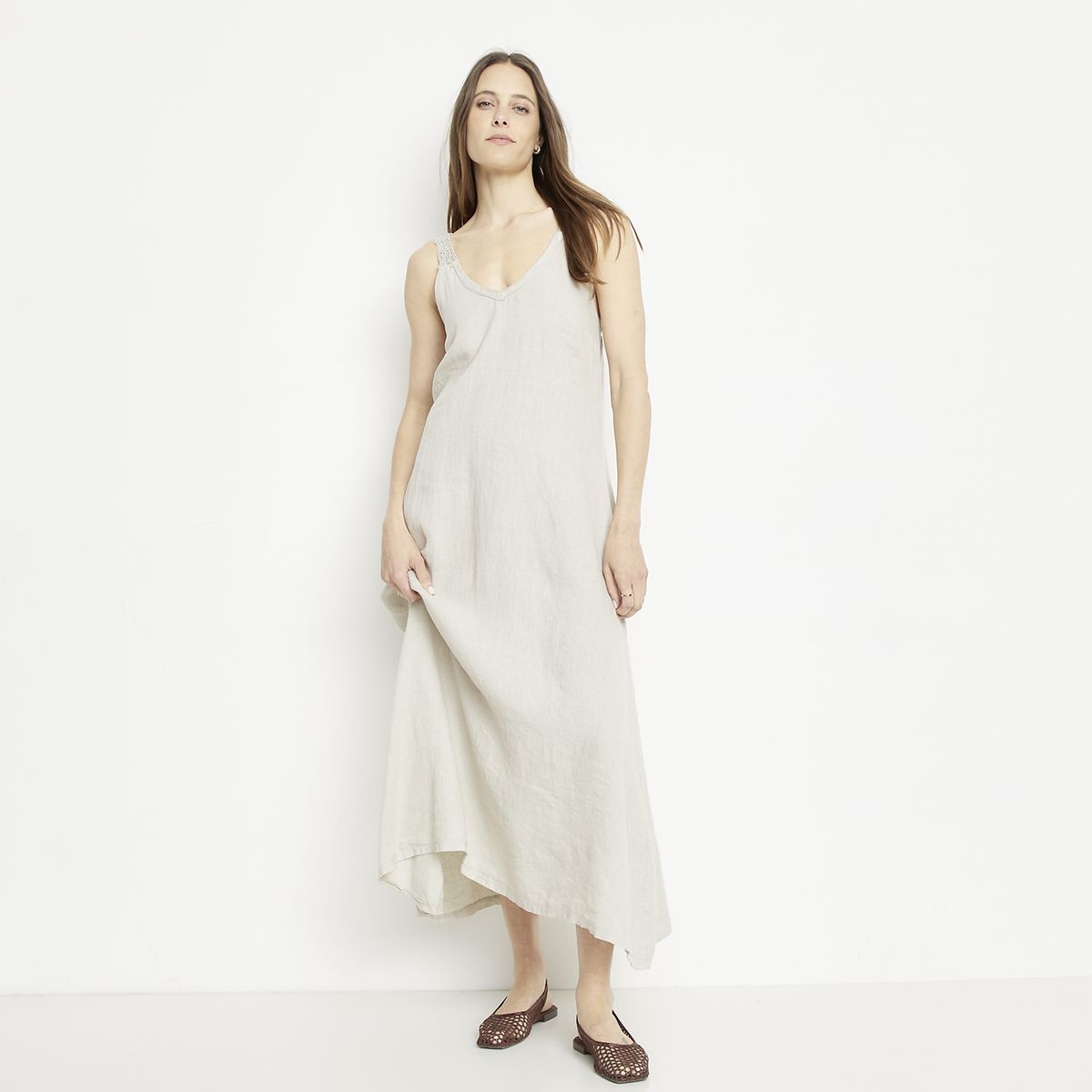 APOLOGY - Vestido Lino Hecho en Italia Mujer Apology