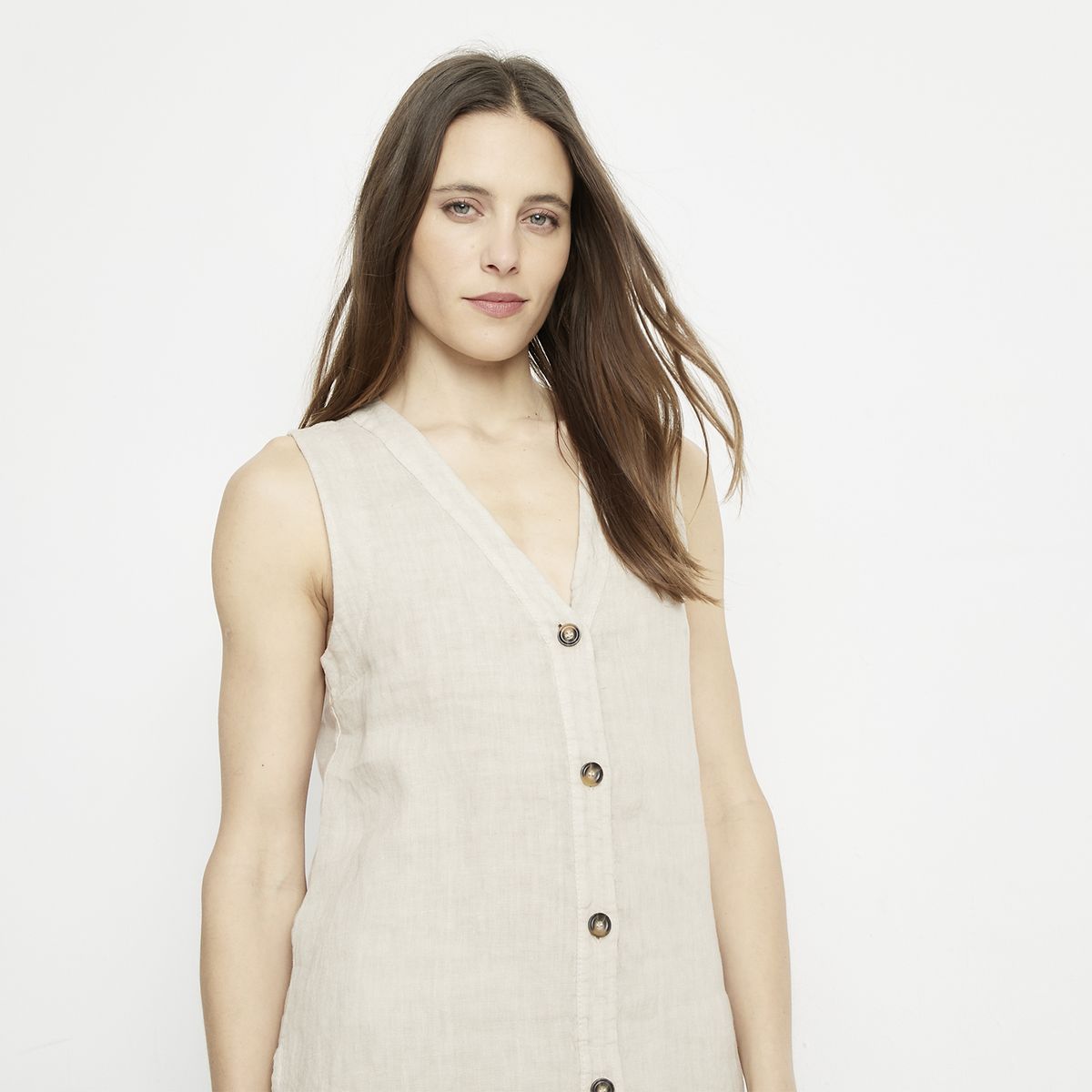 APOLOGY - Vest Lino Hecho en Italia Mujer Apology