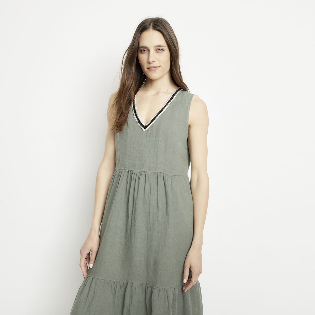 APOLOGY - Vestido Lino Hecho en Italia Mujer Apology