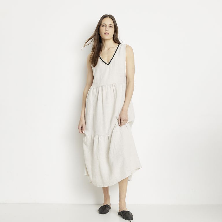 APOLOGY Vestido Lino Hecho en Italia Mujer