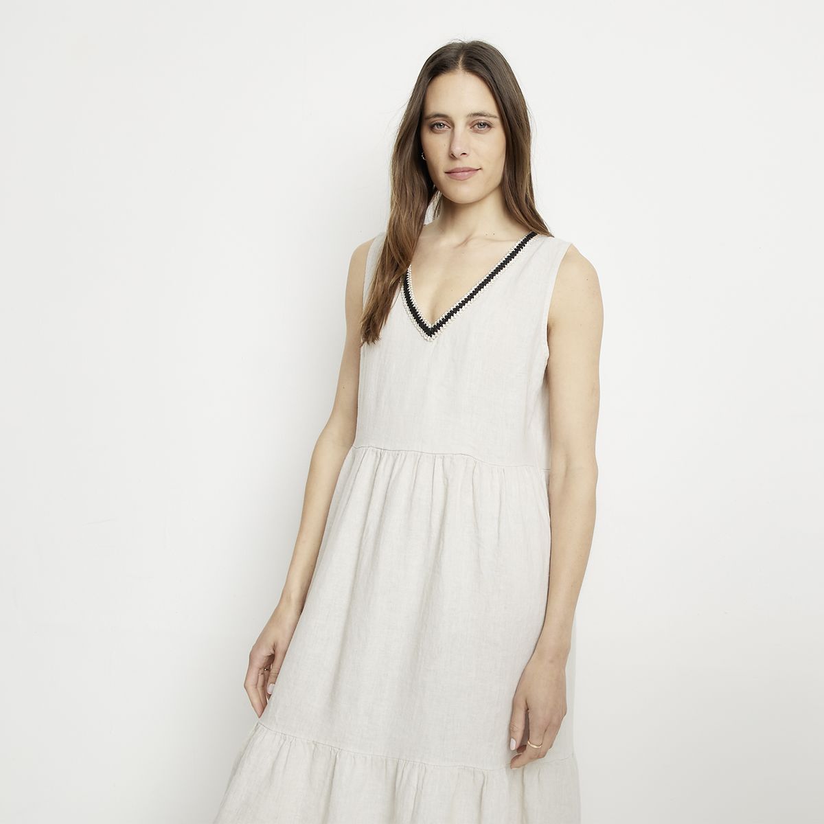 APOLOGY - Vestido Lino Hecho en Italia Mujer Apology