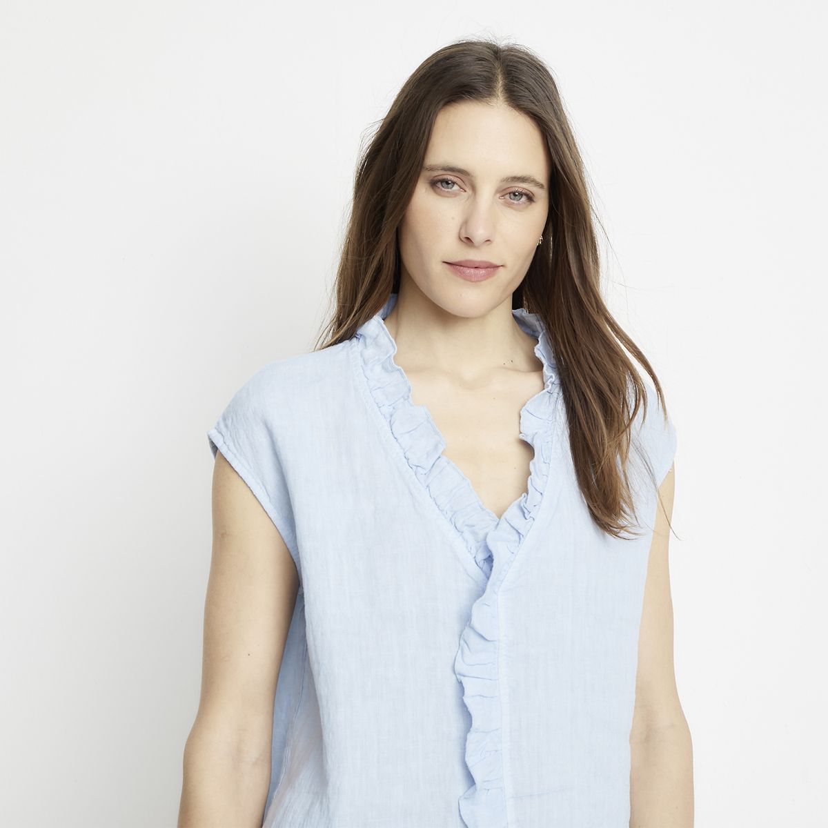 APOLOGY - Blusa Lino Hecha en Italia Mujer Apology