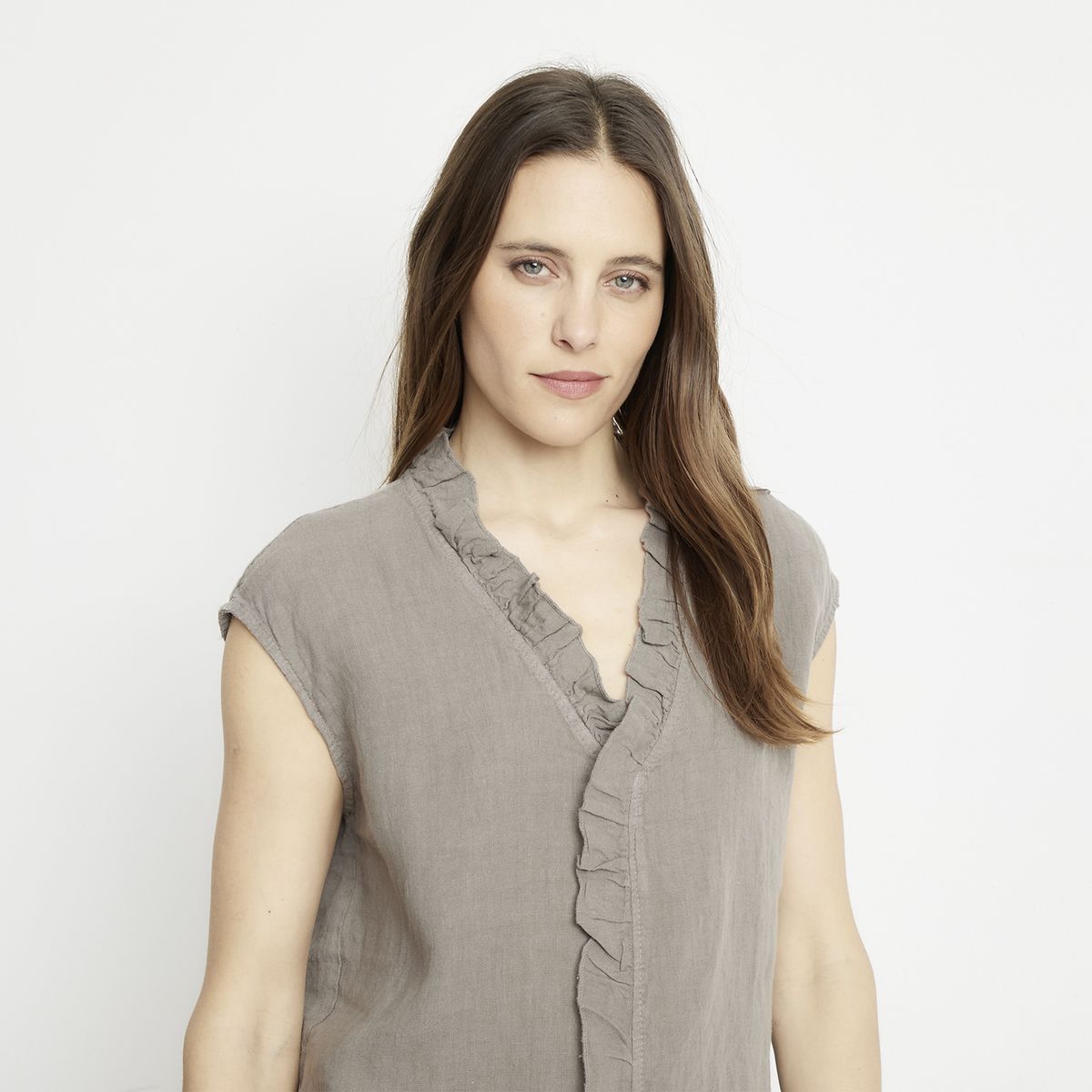 APOLOGY - Blusa Lino Hecha en Italia Mujer Apology